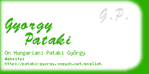 gyorgy pataki business card