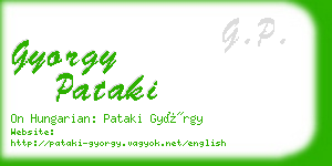 gyorgy pataki business card